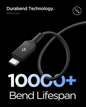 Black Spigen EB10015CC 100W USB-C cable feature 5: DuraBend construction