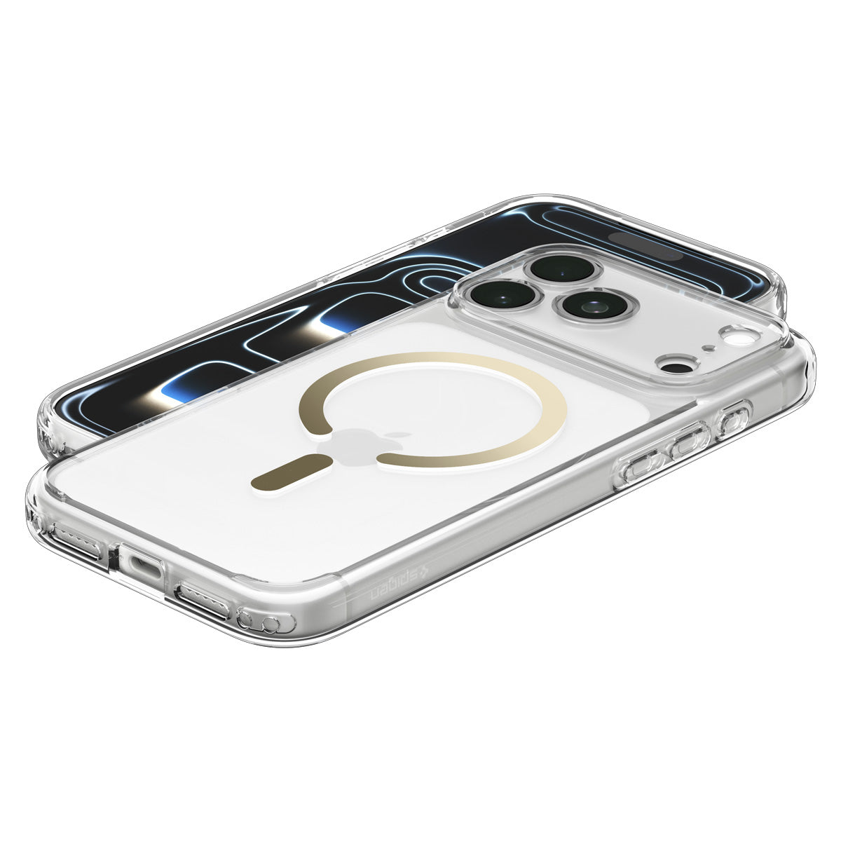 Spigen iPhone 18 Pro Max Ultra Hybrid (MagFit) - Clear Gold - case detail 23