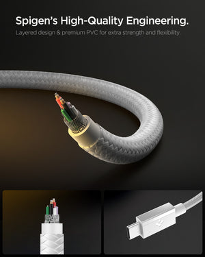 White Spigen EB6015CC 60W USB-C cable feature 4: 480Mbps data transfer