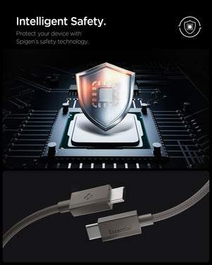 Gunmetal Spigen EB6015CC 60W USB-C cable feature 3: smart charging control
