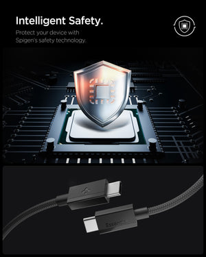Black Spigen EB6015CC 60W USB-C cable feature 3: smart charging control