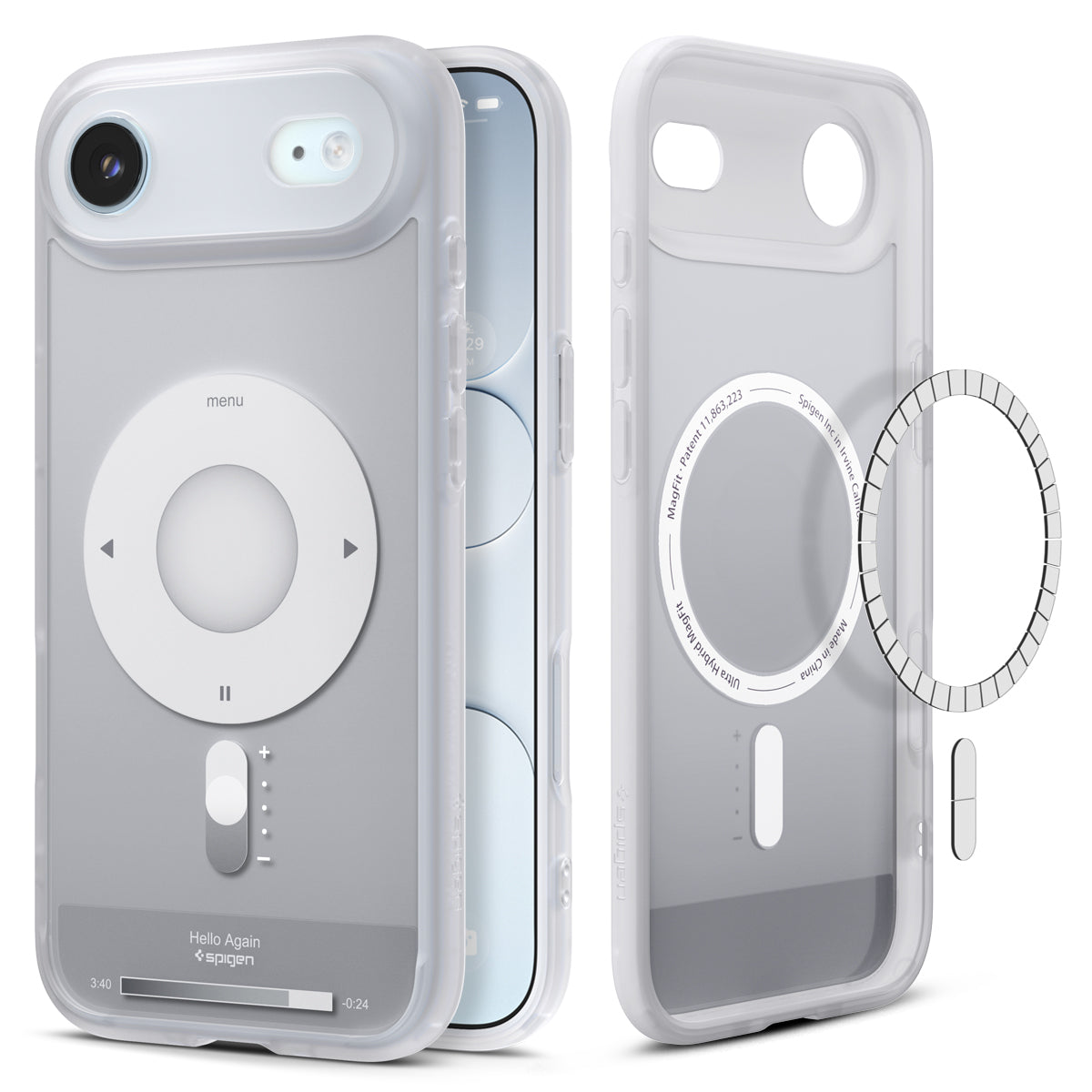 Spigen iPhone Air Ultra Hybrid Classic MagFit case - Classic Silver white-background main image