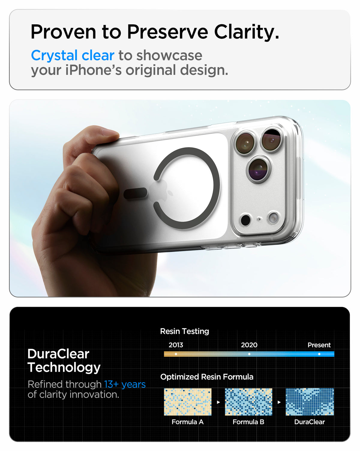 Spigen iPhone 18 Pro Ultra Hybrid (MagFit) - Clear Graphite - feature illustration 79