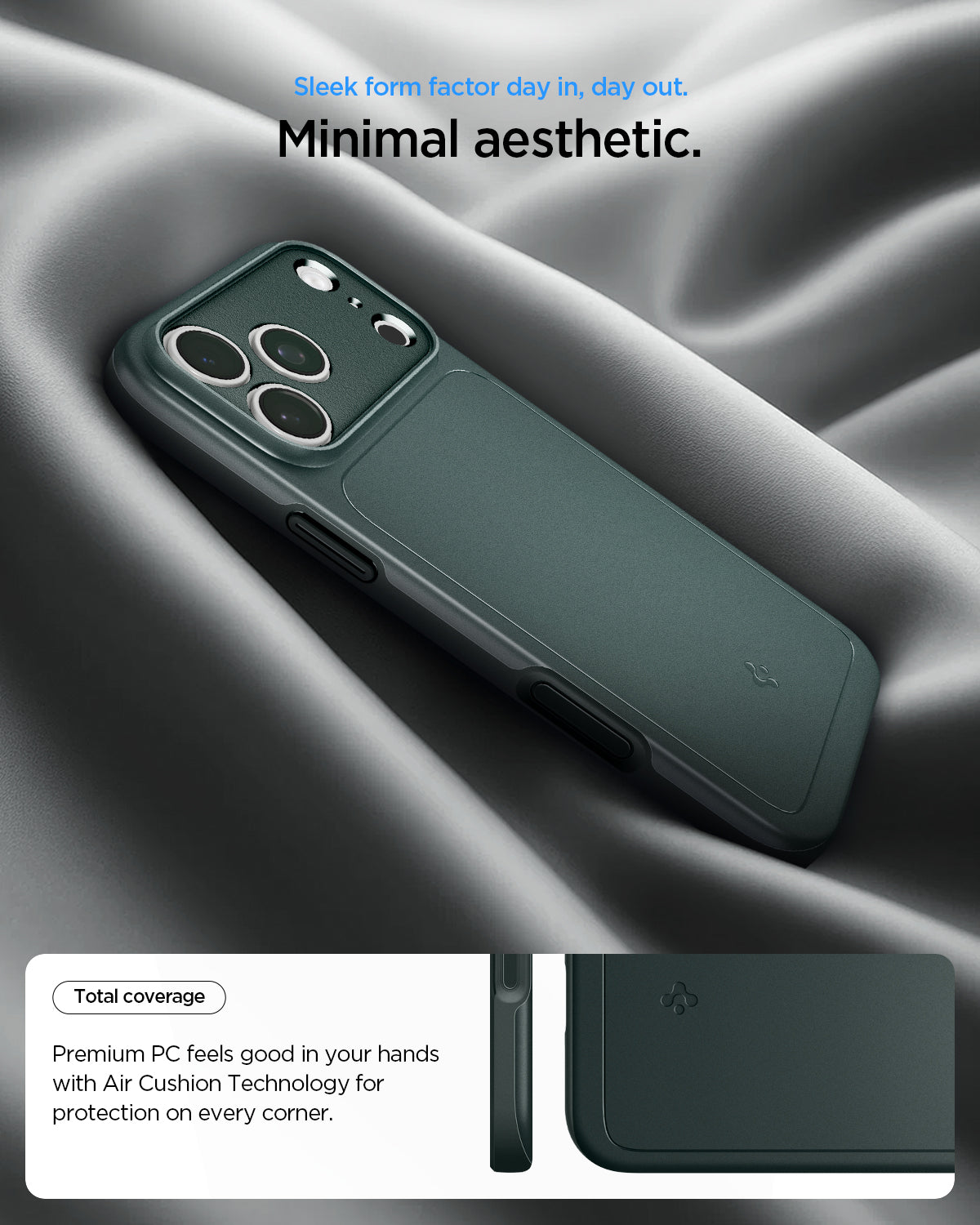 Spigen iPhone 18 Pro Thin Fit (MagFit) - Abyss Green - feature illustration 45