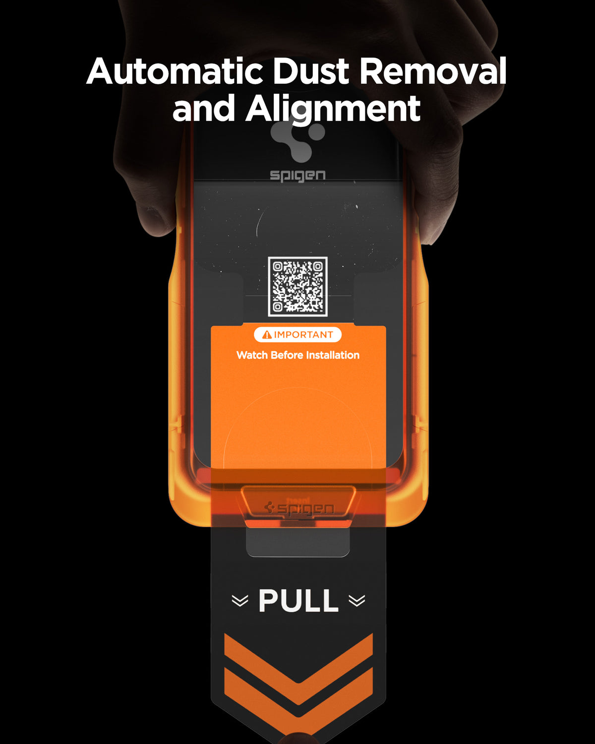 Automatic dust-removal and alignment pull direction for OnePlus 15
