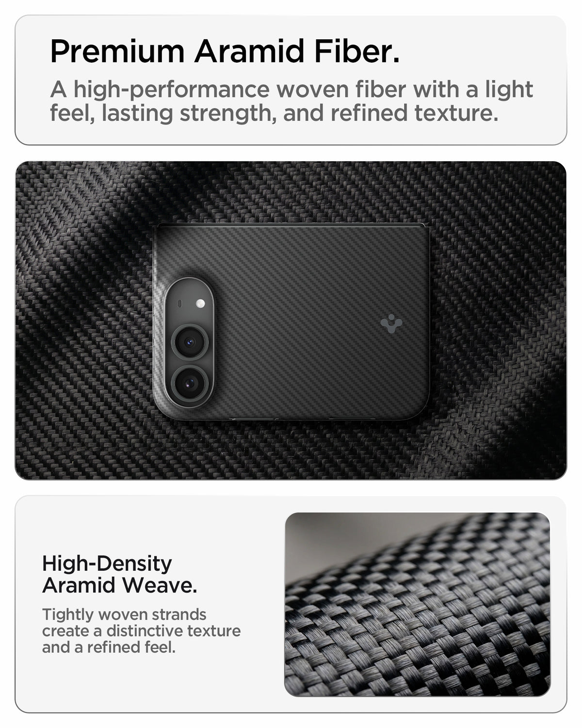 Spigen iPhone Duo Air Skin Aramid MagFit - Premium aramid fiber texture