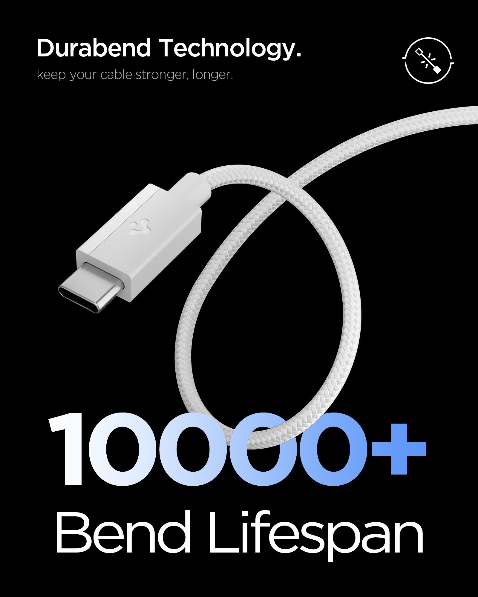 White Spigen EB6015CC 60W USB-C cable feature 2: 60W charging specification