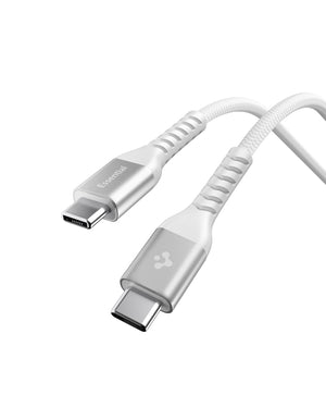 Spigen Essential EB10010CCA 100W 480Mbps USB-C to USB-C cable in White