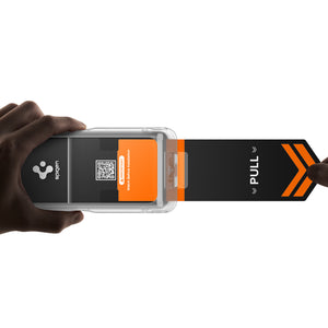 Spigen Galaxy S26 Plus EZ Fit Pro HD Privacy – pull-tab alignment demonstration