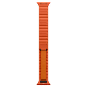 Full-length view of the orange inner strap and ribbed band