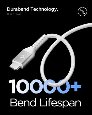 White Spigen EB10010CCA 100W cable feature 5: DuraBend construction