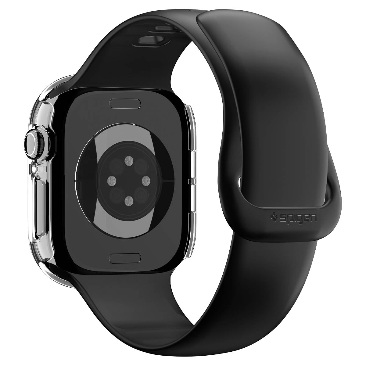 Spigen Apple Watch Series 12 42mm Thin Fit Crystal Clear – open rear sensor area