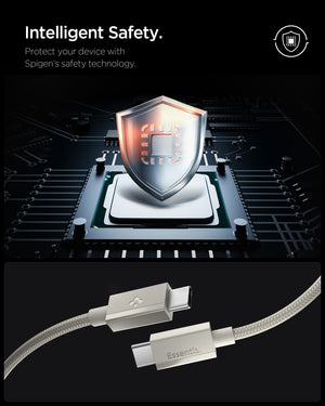 Natural Titanium Spigen EB6015CC 60W USB-C cable feature 3: smart charging control