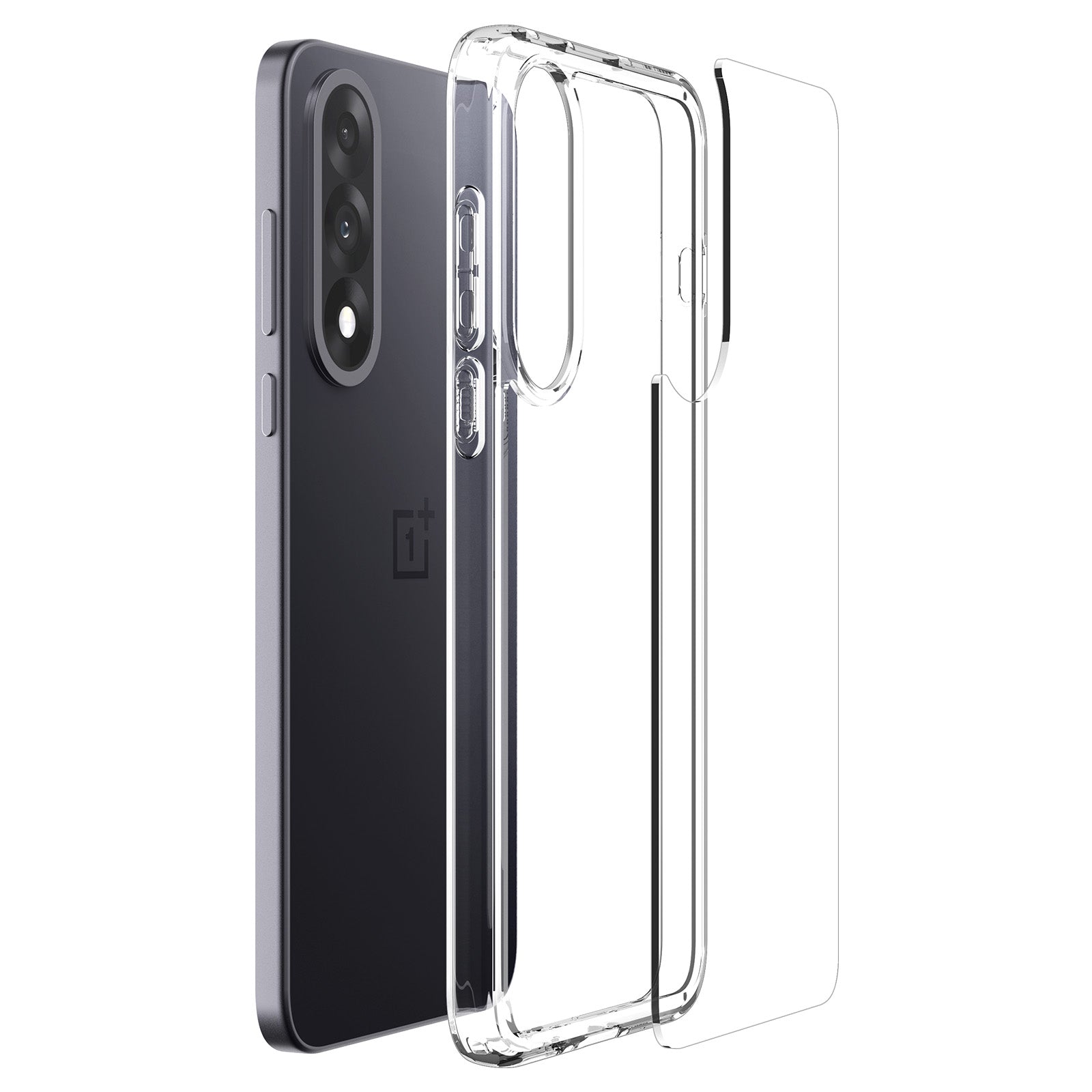 Exploded construction view of the Spigen Ultra Hybrid case for OnePlus Nord 5 5G