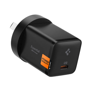 Spigen Essential EE301OC all-black 30W USB-C wall charger