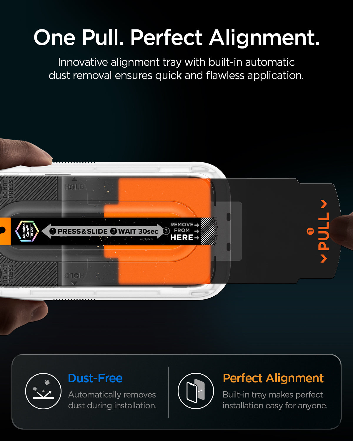 iPhone Pro EZ Fit Pro alignment system with automatic dust removal