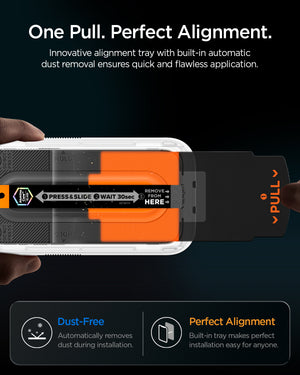 iPhone Pro EZ Fit Pro alignment system with automatic dust removal