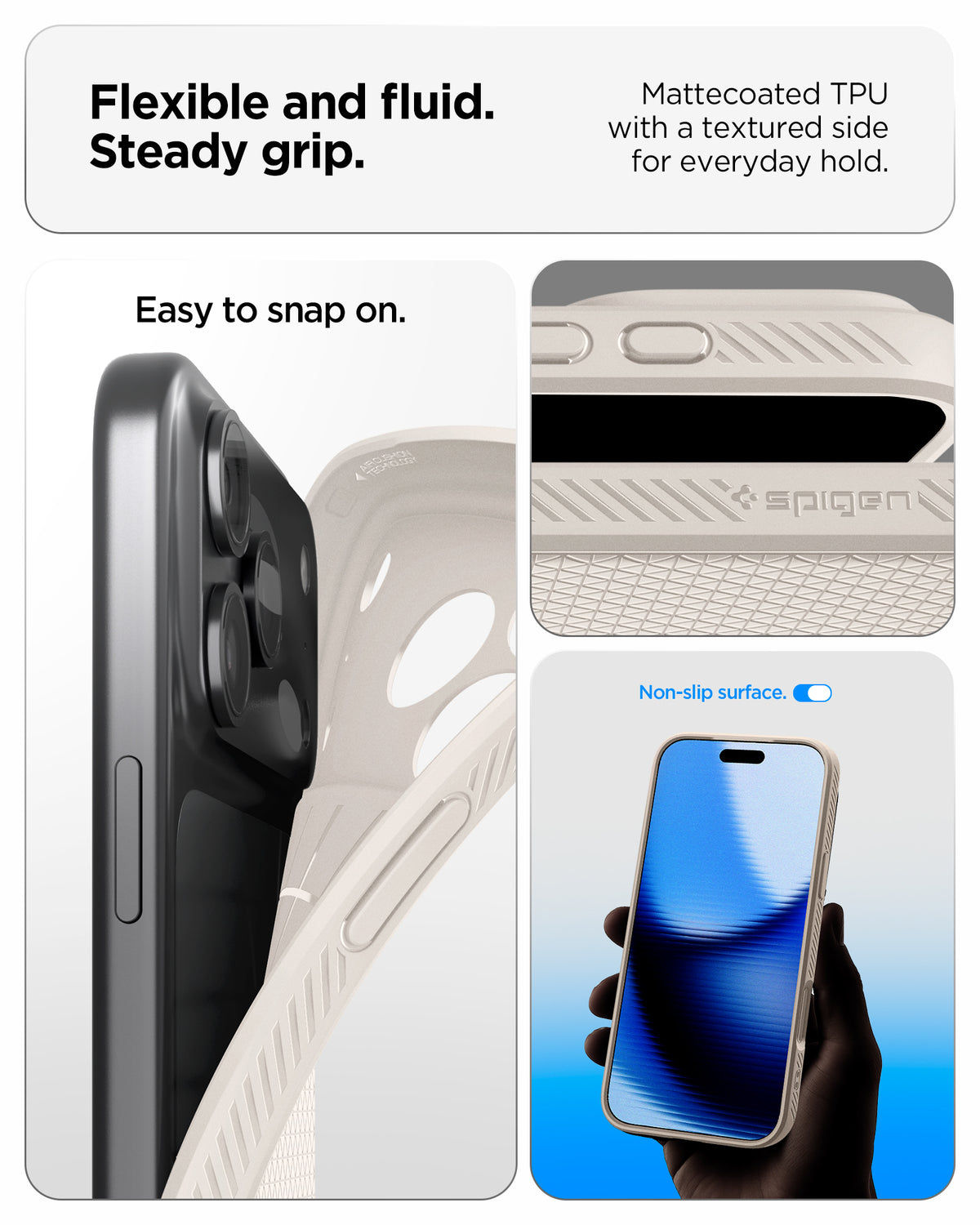 Spigen iPhone 18 Pro Liquid Air - Natural Titanium - feature illustration 55