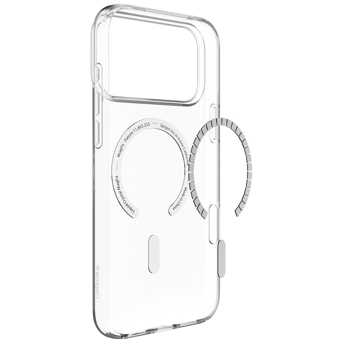 Spigen iPhone 18 Pro Max Liquid Crystal MagFit - Clear White - case detail 11