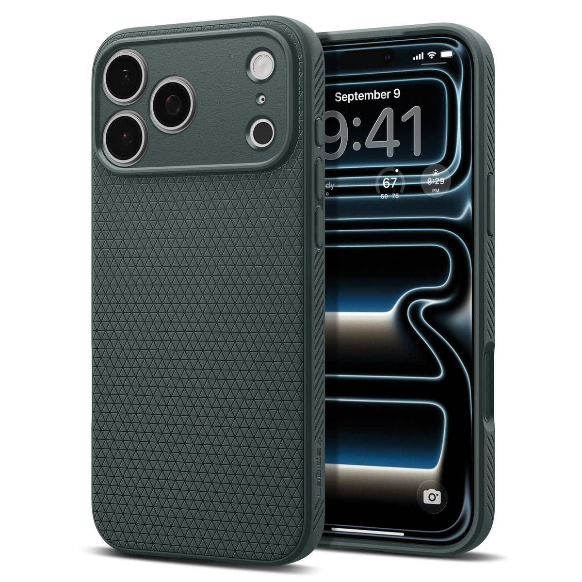 Spigen iPhone 18 Pro Liquid Air - Abyss Green - product view 2
