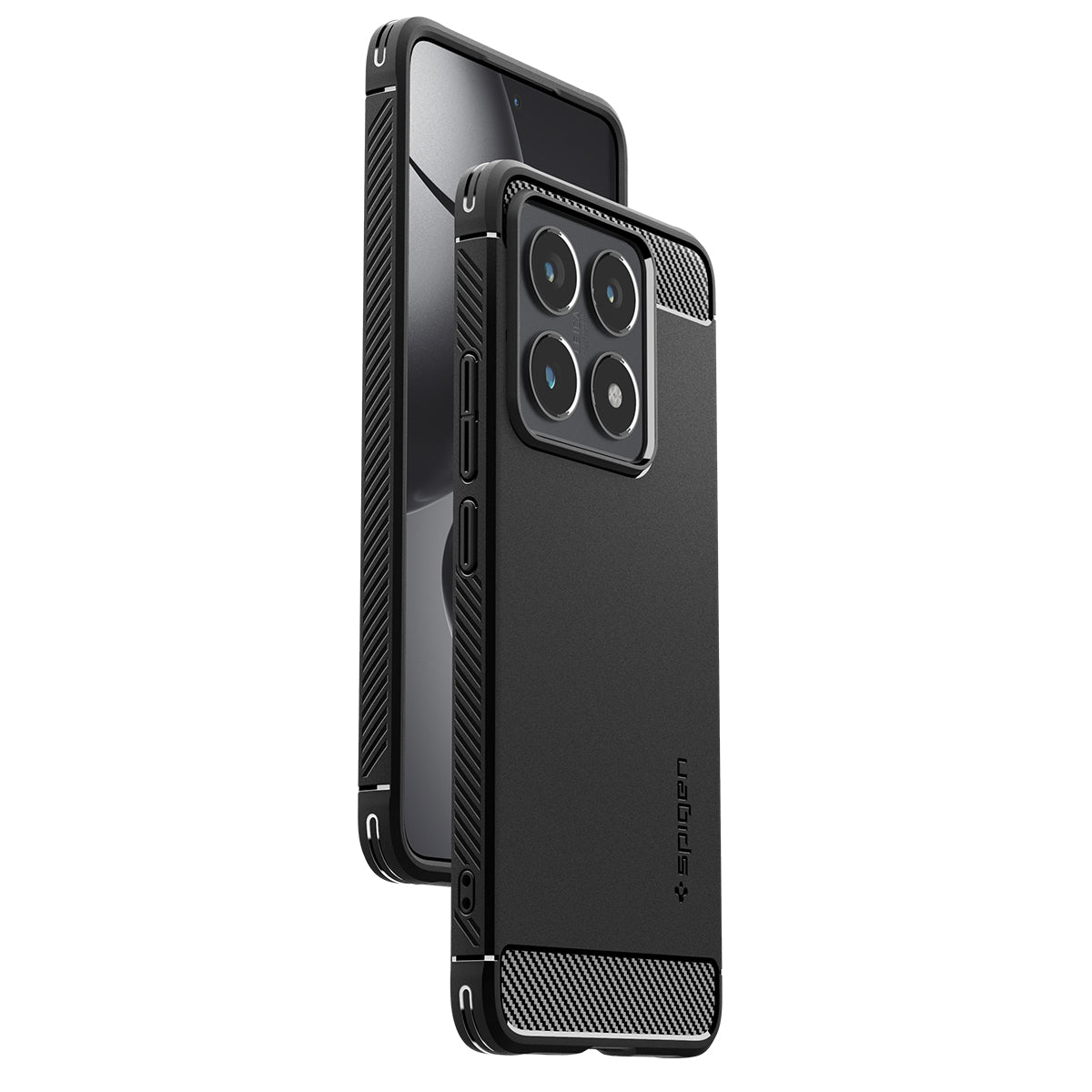 Textured side grip on Spigen Rugged Armor for Xiaomi 14T