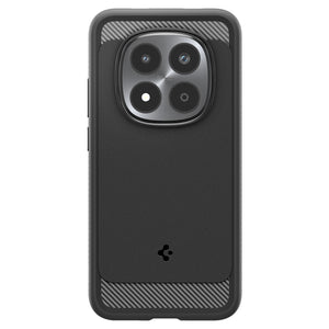 Back view of the Matte Black Rugged Armor case on Redmi Note 15 Pro 5G