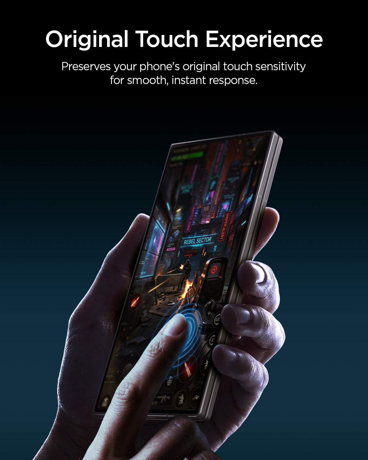 Original touch sensitivity on Galaxy Z Fold 8 Ultra with privacy glass