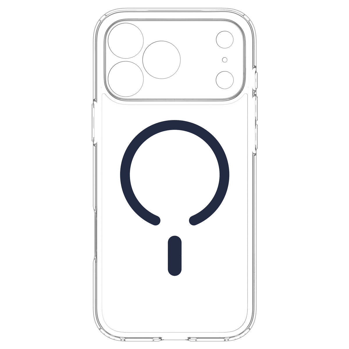 Spigen iPhone 18 Pro Max Ultra Hybrid (MagFit) - Clear Deep Blue - case detail 8