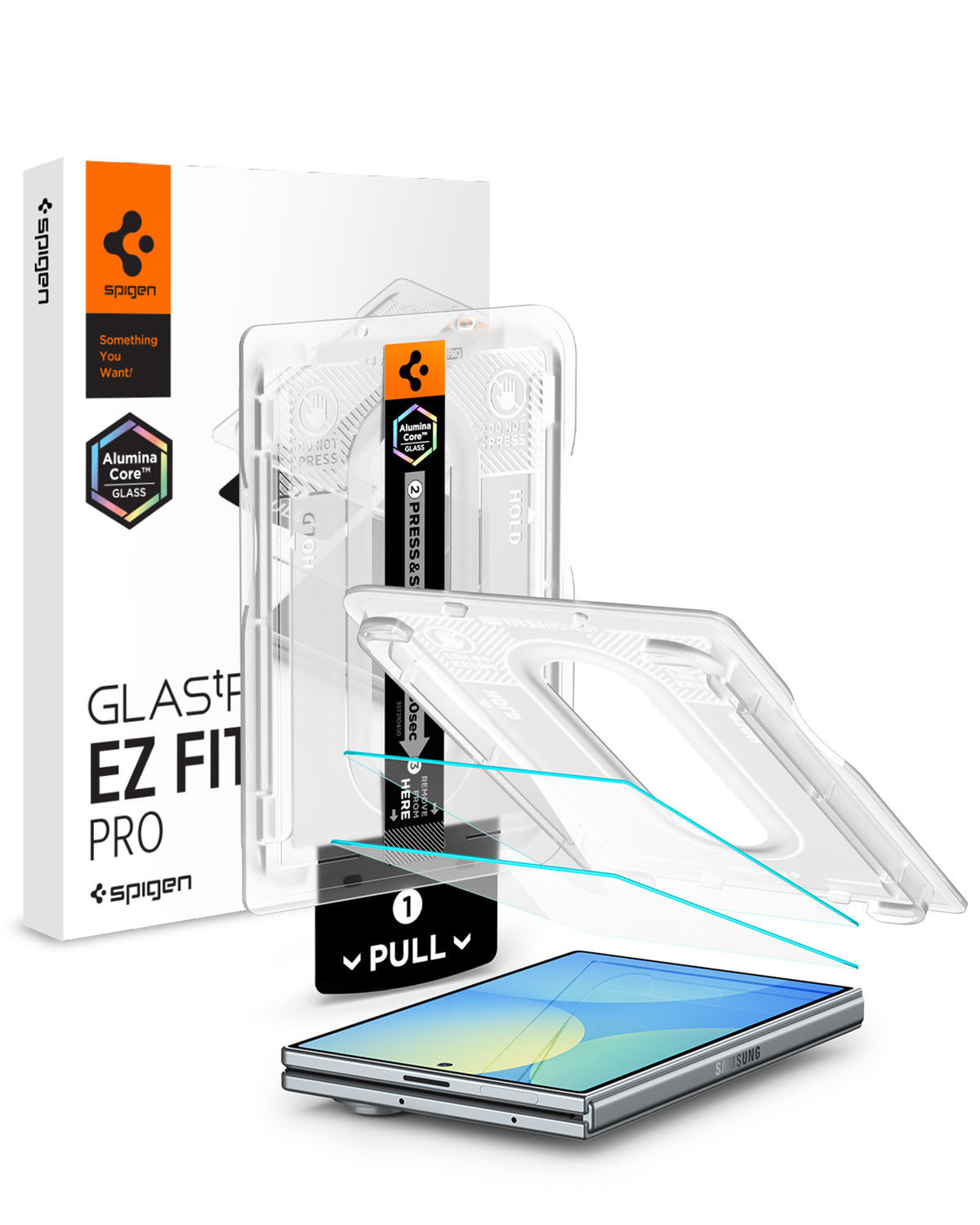Spigen Galaxy Z Fold 8 Screen Protector GLAS.tR EZ Fit Pro (2 Pack) - Clear - image 1