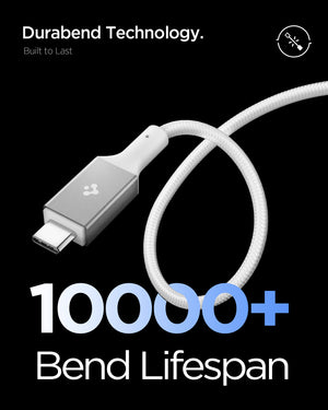 White Spigen EB24015CC 240W USB-C cable feature 5: DuraBend construction