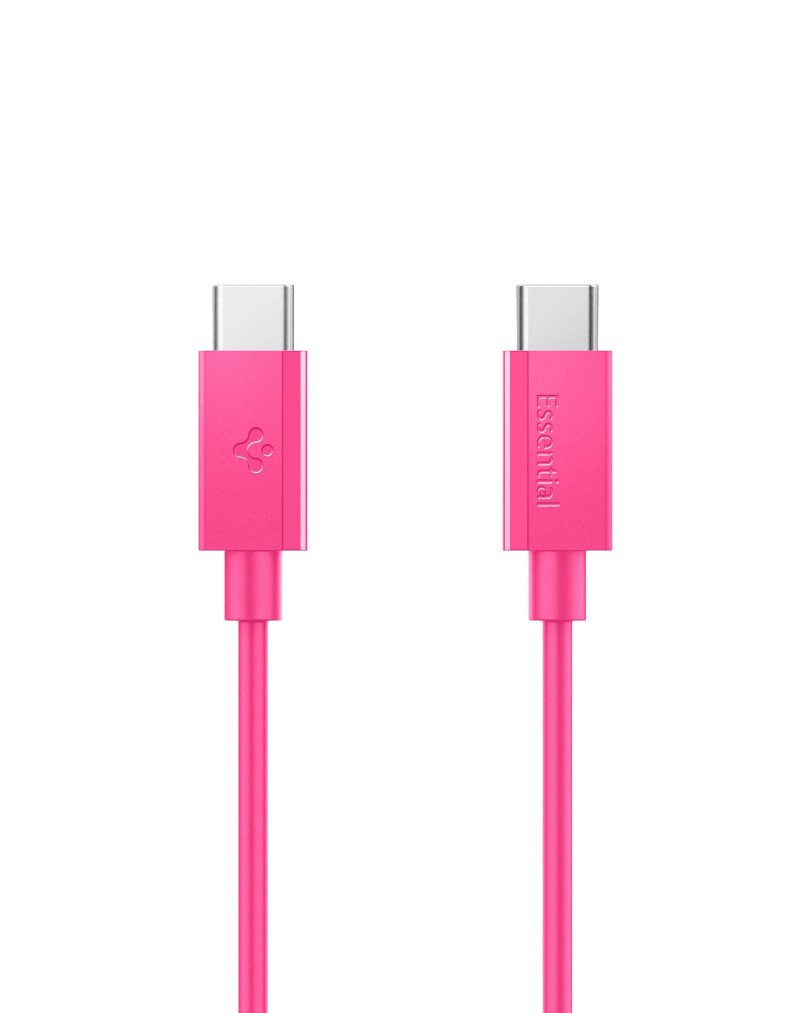Pink Spigen EB6010CC 60W cable feature 1: connector and 1m cable view