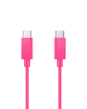Pink Spigen EB6010CC 60W cable feature 1: connector and 1m cable view