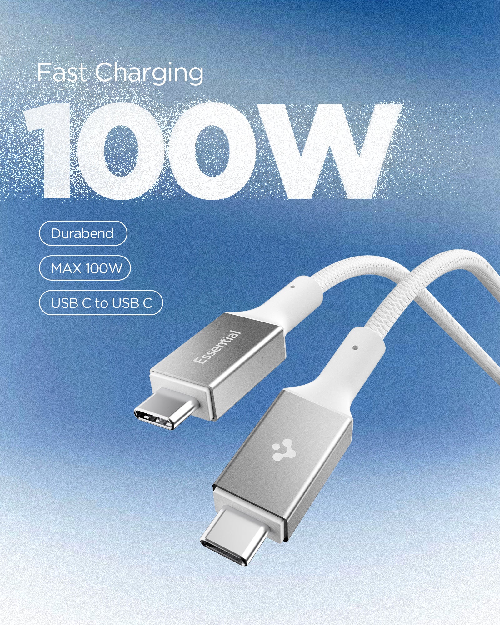 White Spigen EB10015CC 100W USB-C cable feature 2: 100W charging specification
