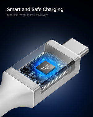 White Spigen EB10015CC 100W USB-C cable feature 3: smart charging control