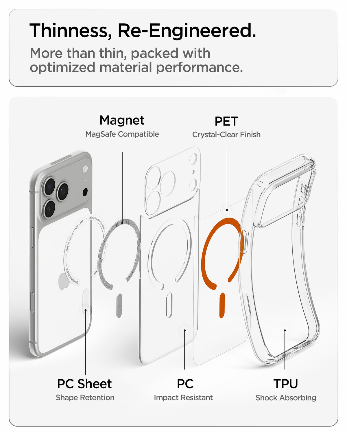 Spigen iPhone 18 Pro Max Ultra Hybrid (MagFit) - Clear Orange - feature illustration 94