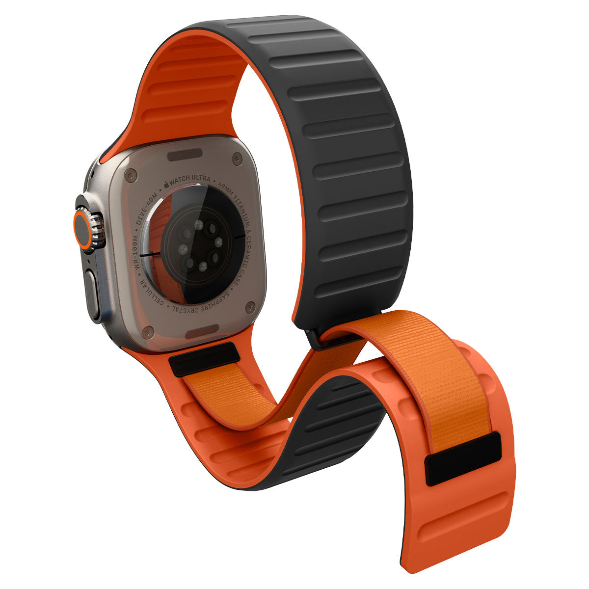 Active Black Orange Athlex Air M band showing its magnetic wrap and inner strap