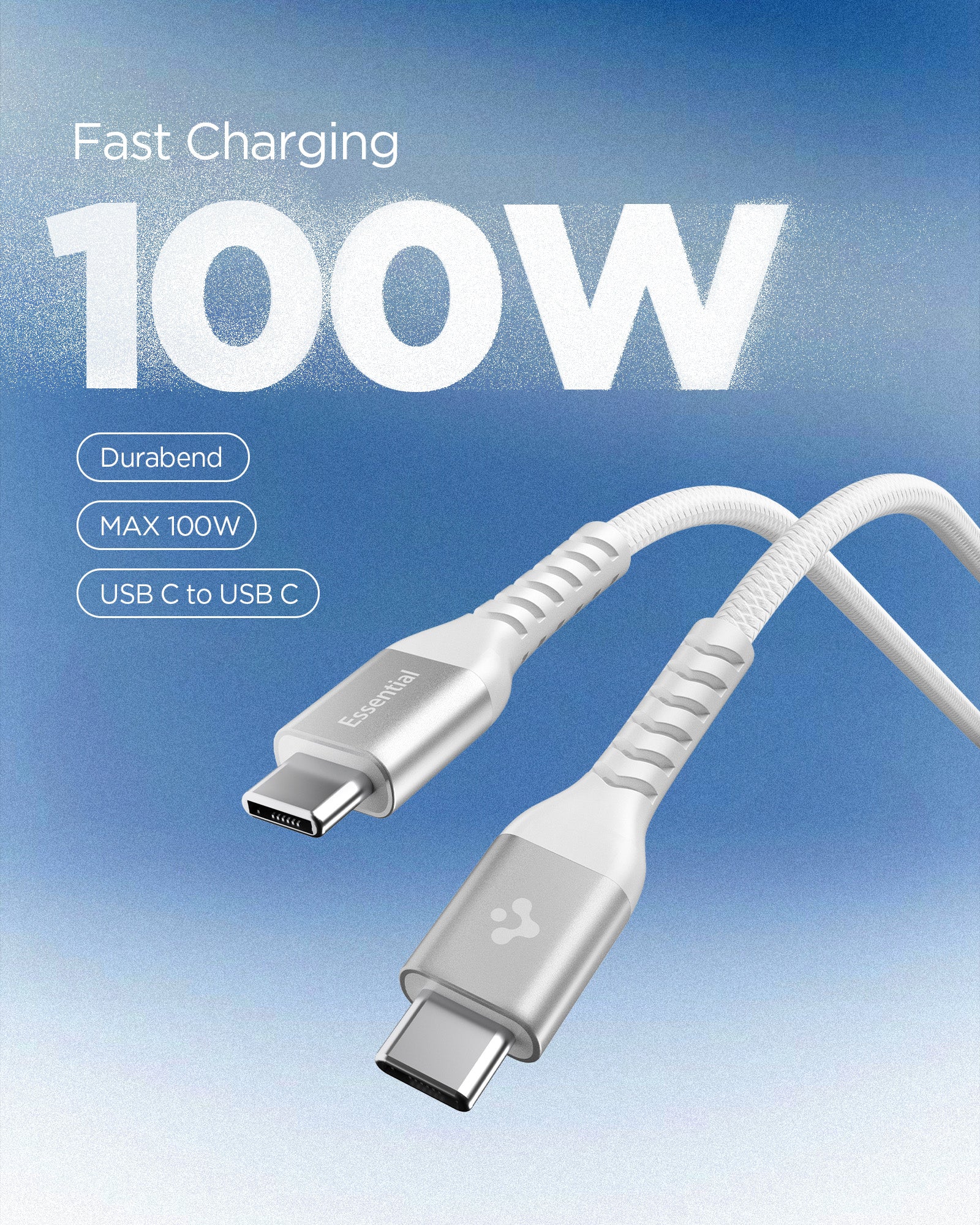White Spigen EB10010CCA 100W cable feature 2: 100W charging specification
