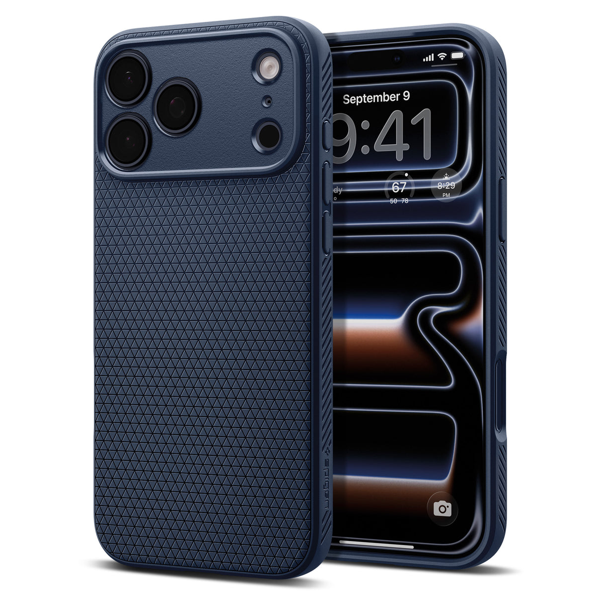 Spigen iPhone 18 Pro Liquid Air - Navy Blue - product view 3