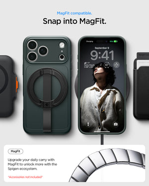Spigen iPhone 18 Pro Thin Fit (MagFit) - Abyss Green - feature illustration 46