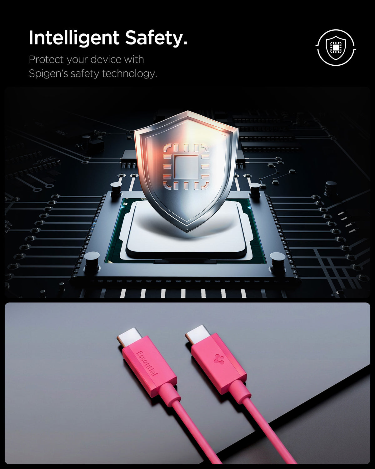 Pink Spigen EB6010CC 60W cable feature 4: 480Mbps data transfer