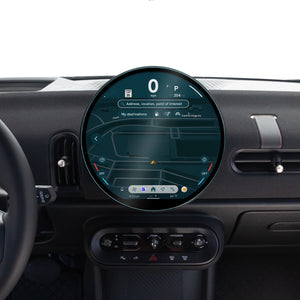 Spigen MINI Cooper (2025-2026) 9.4-inch Screen Protector – GlasTR Slim Matte — fitted dashboard view