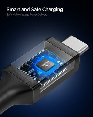 Black Spigen EB24015CC 240W USB-C cable feature 3: smart charging control