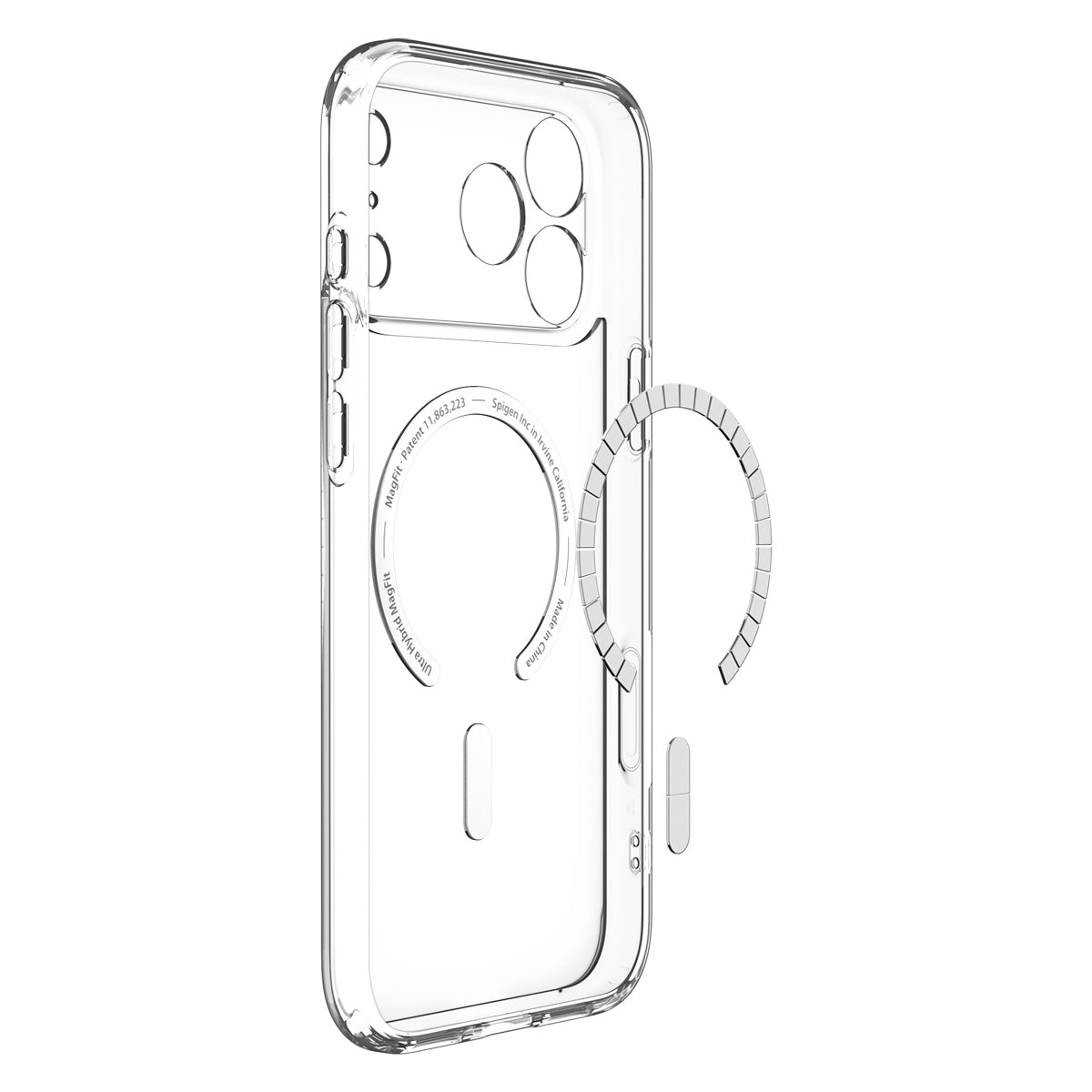 Spigen iPhone 18 Pro Ultra Hybrid (MagFit) - Clear White - case detail 58