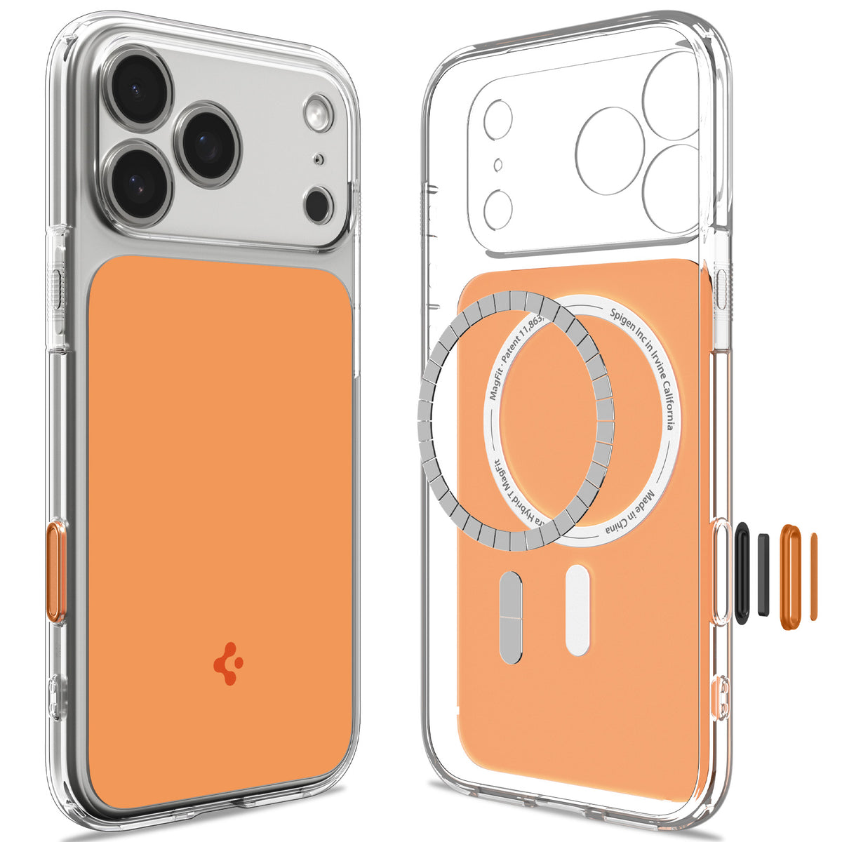 Spigen iPhone 18 Pro Ultra Hybrid T (MagFit) - Glossy Orange - product view 5