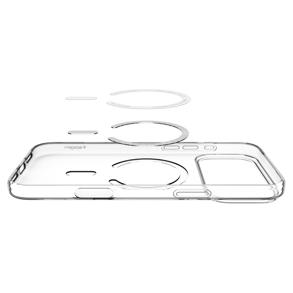 Spigen iPhone 18 Pro Liquid Crystal MagFit - Clear White - case detail 6