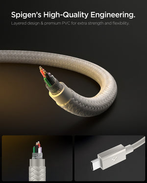 Natural Titanium Spigen EB6015CC 60W USB-C cable feature 4: 480Mbps data transfer