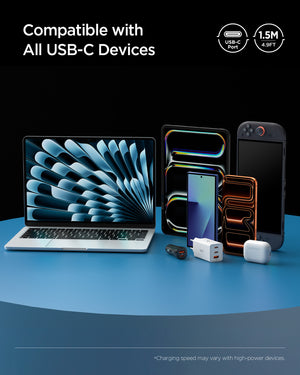 White Spigen EB10015CC 100W USB-C cable feature 7: display and connectivity specification