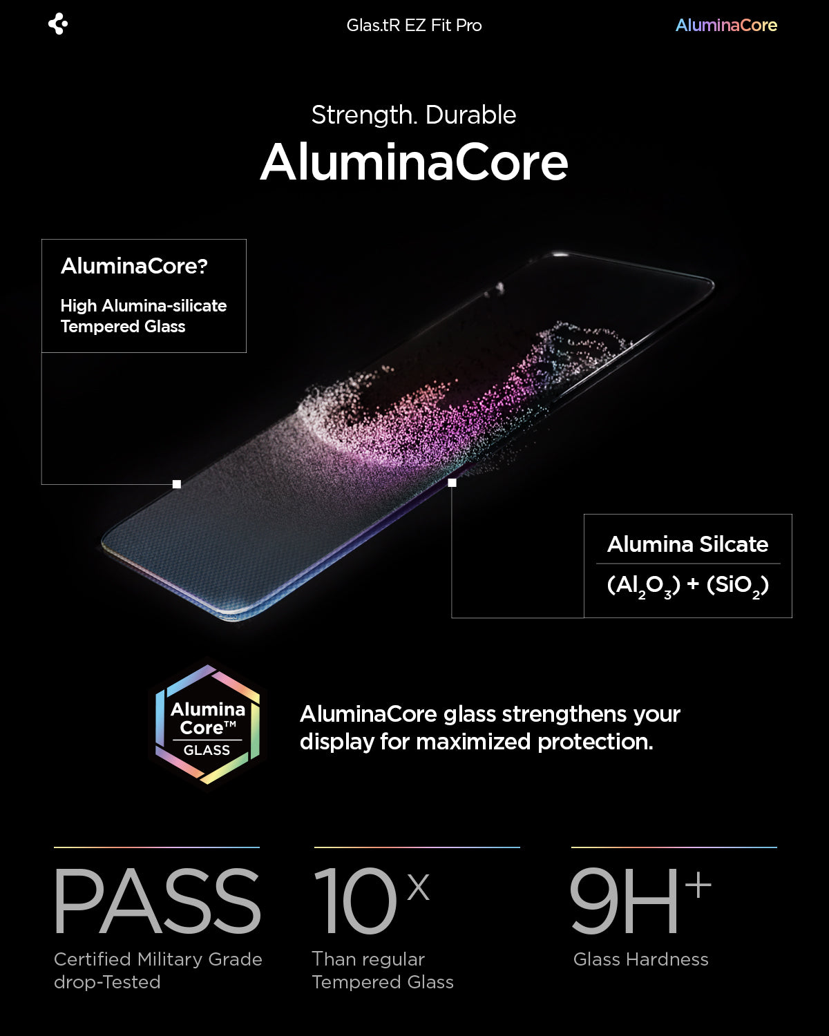 Xperia 10 GLAS.tR EZ Fit Pro AluminaCore glass protection panel