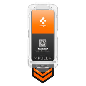 Spigen Galaxy S26 EZ Fit Pro HD Privacy – alignment tray front view