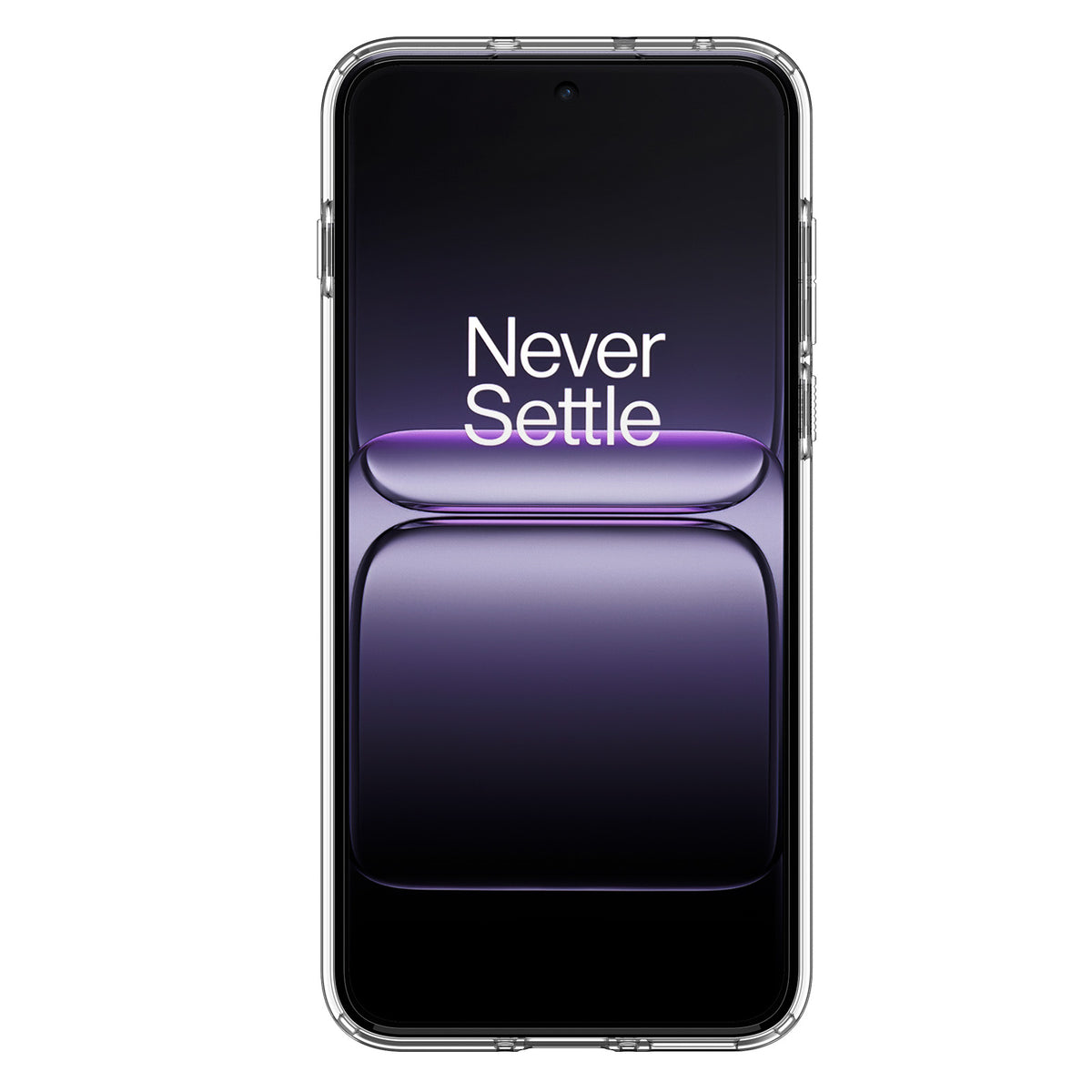 Front view of the Spigen Ultra Hybrid case fitted to OnePlus Nord 5 5G